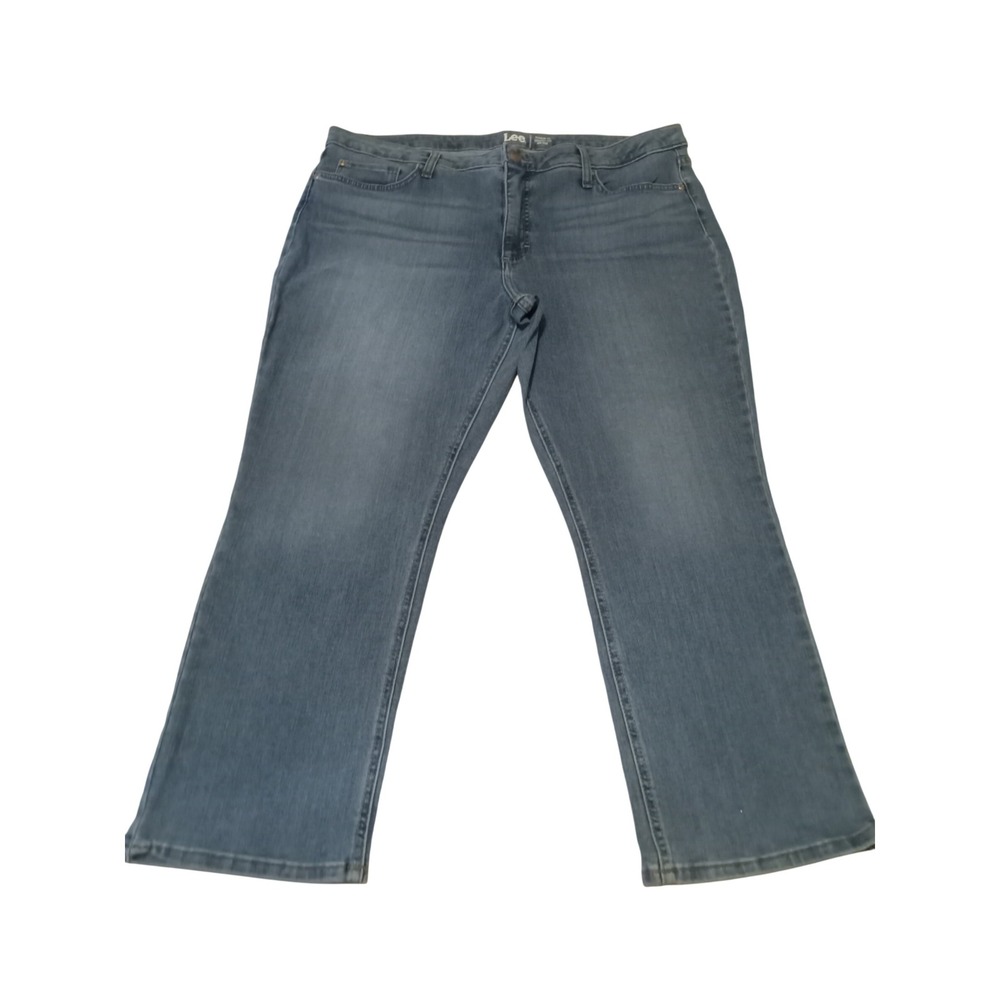 Lee Riders Denim Jeans Women's Size 20P Medium Wash Comfort Stretch Casual